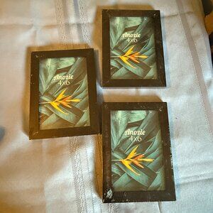 3 Pack Set Anozie 4x6 Picture Frames Solid Black (161)
